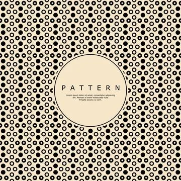 Minimalist abstract dots pattern design. Simple circle line shape pattern vector Illustrazione stock