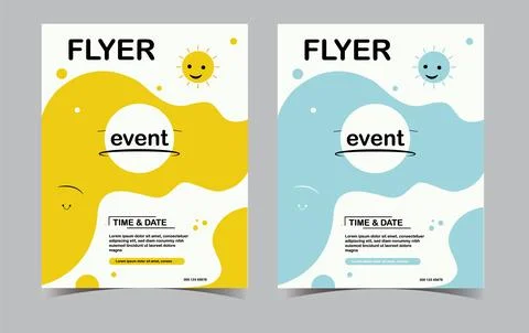 Minimalist abstract flyer template Stock Illustration