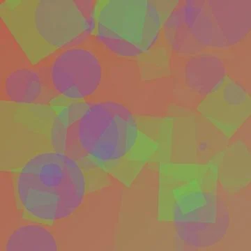 Minimalist abstract geometric background with overlapping circles and squar.. Stock Illustration
