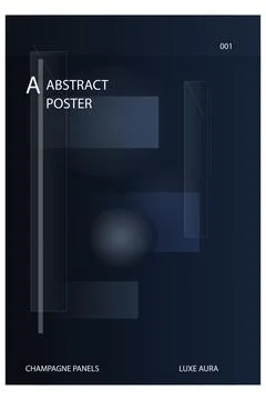 Minimalist abstract geometric design featuring layered shapes and gradient .. 스톡 일러스트