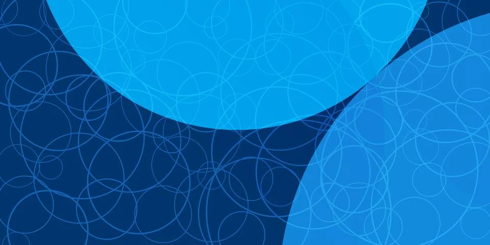 Minimalist abstract geometric gradient design with large blue circle shapes.. 스톡 일러스트