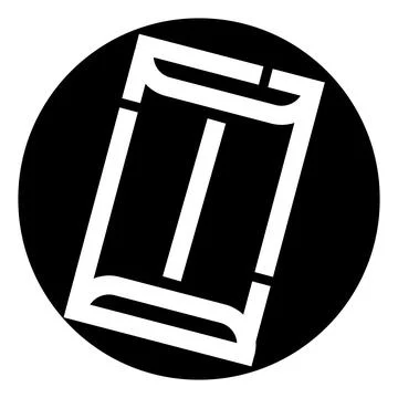 Minimalist abstract geometric lines in a circle design 스톡 일러스트