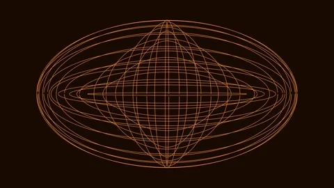 Minimalist abstract geometric pattern animation on dark brown background Stock Footage 342524312