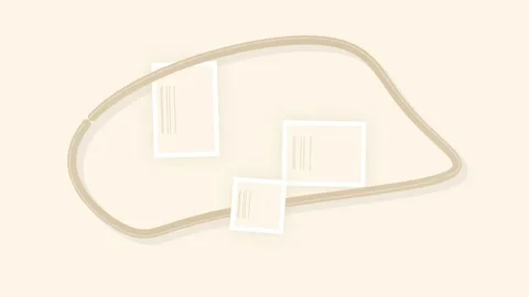 Minimalist abstract geometric shape with pastel background and three squares Stock Footage 346661014