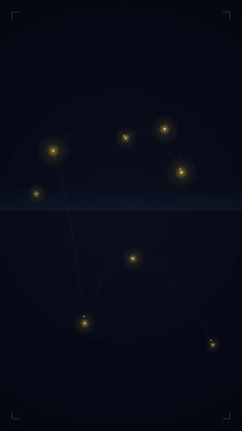 Minimalist abstract glowing line art pattern on dark background Stock Footage 344939892