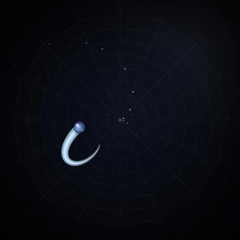 Minimalist abstract glowing particle trail on deep dark background Stock Footage 345690570