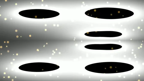 Minimalist Abstract Gradient Background with Glowing Shapes and Gold Bokeh .. Stock Footage 337658127