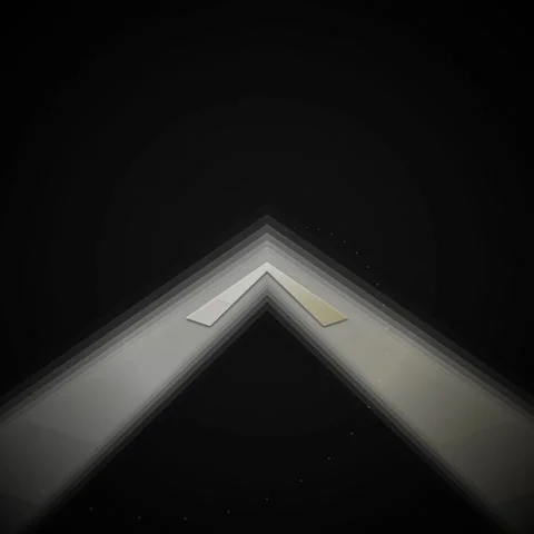 Minimalist Abstract Gradient Lines Reveal Empty Space on Dark Background Stock Footage 345690987