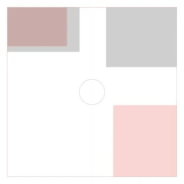 Minimalist abstract graphic composition with geometric shapes in soft paste.. Stock Illustration
