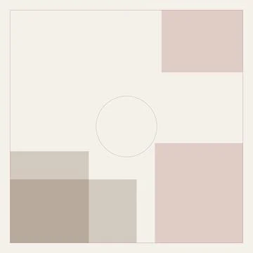 Minimalist abstract graphic composition with geometric shapes and soft past.. 스톡 일러스트