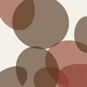 Minimalist abstract graphic composition with overlapping translucent brown .. Stock Illustration