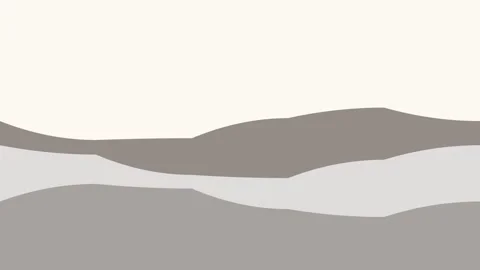 Minimalist abstract graphic featuring soft layered waves in muted earth tones 스톡 동영상 338310581