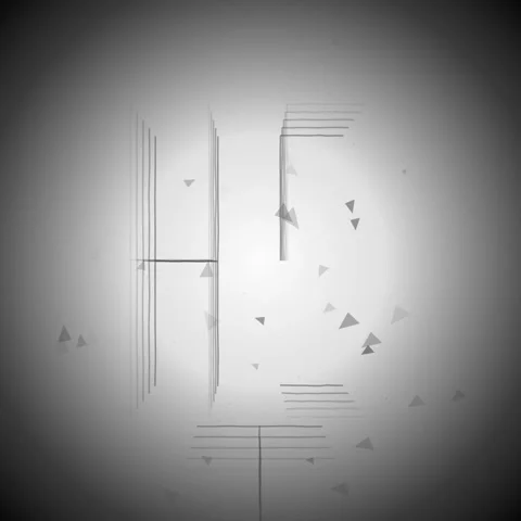 Minimalist abstract grey background with subtle wave lines and geometric shap Stock Footage 345690902