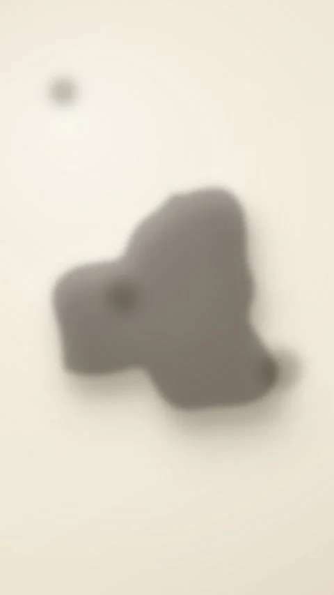 Minimalist Abstract Grey Square Shape Floating on Soft Neutral Background Stock Footage 346196258