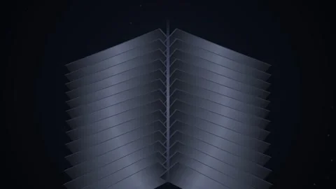 Minimalist abstract grey wave pattern on dark background Stock Footage 337655245