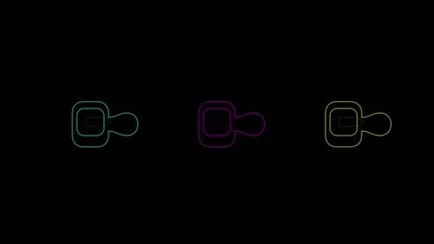 Minimalist Abstract Grid of Nine Geometric Vector Icons Vídeos de archivo 339396572