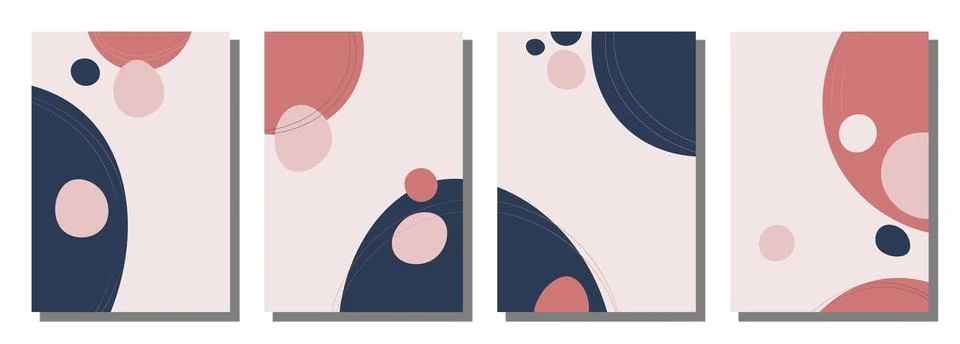 Minimalist abstract hand drawn set background. Stock Illustration