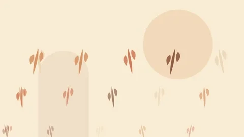 Minimalist abstract illustration featuring soft pastel shapes and motifs Stock Footage 338310789
