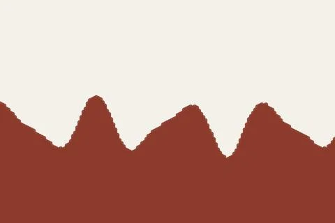 Minimalist Abstract Illustration Featuring Wavy Terracotta Hills on Light B.. Stock Illustration