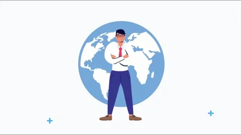 Minimalist Abstract Image with Two Light Blue Plus Symbols on White Backgroun Stock Footage 297535878