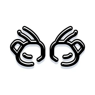 Minimalist abstract insect bee flying symbol icon Illustrazione stock