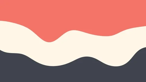 Minimalist abstract liquid wave motion background, in coral, cream, and dar.. Stock Footage 339621224