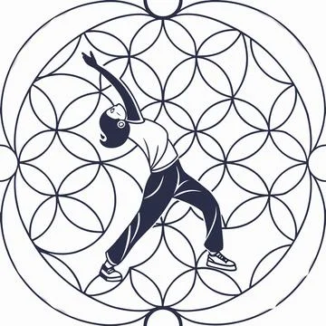 Minimalist Abstract Logo Mark Representing Balance and Zen Stock Illustration