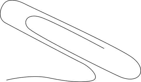 Minimalist abstract loop and line design illustration Vector イラスト素材