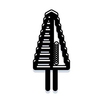 Minimalist abstract modern tree icon design concept Stock Illustration