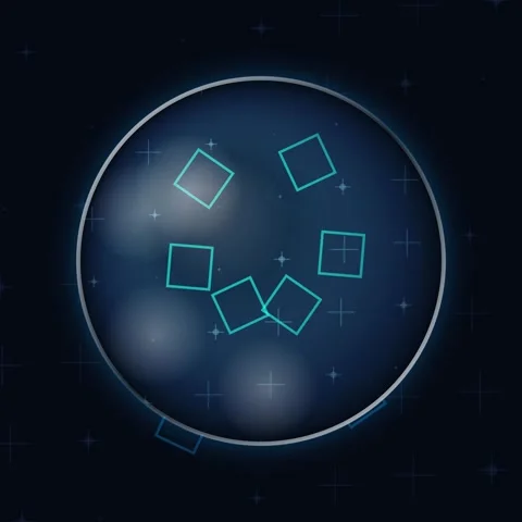 Minimalist Abstract Neon Blue Circle Background for Modern Design Elements Stock Footage 344778236