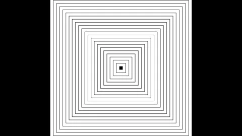 Minimalist abstract nested square frame background lines art design Stock Footage 343633445