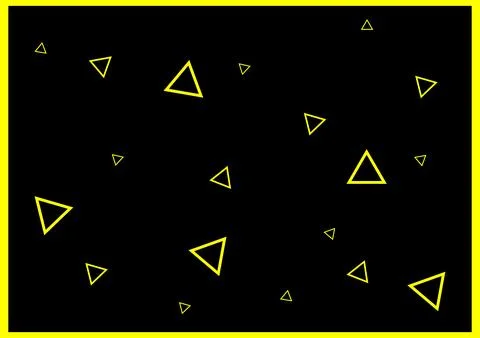 A minimalist abstract pattern featuring numerous yellow outline triangles o.. Stock Illustration