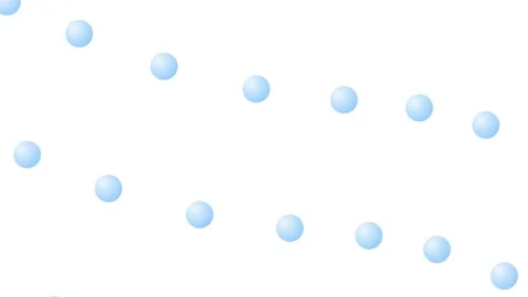 A minimalist abstract pattern featuring soft light blue spheres on white Video stock 335117657