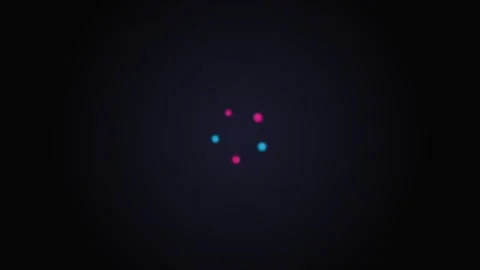 Minimalist abstract pattern of glowing pink and blue dots on dark background Stock Footage 339617155