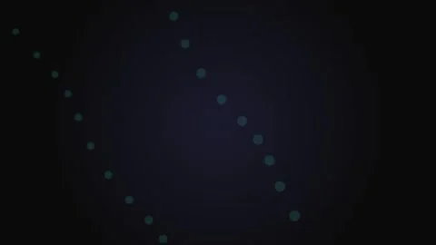 Minimalist abstract pattern of glowing teal dots on a dark black background Stock Footage 339617595