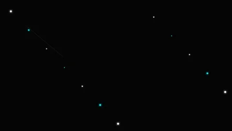 Minimalist abstract pattern of small glowing dots on a solid black background Stock Footage 339617166