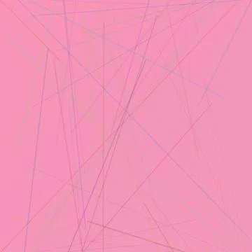 Minimalist abstract pink background with thin intersecting multicolored lin.. Stockillustratie