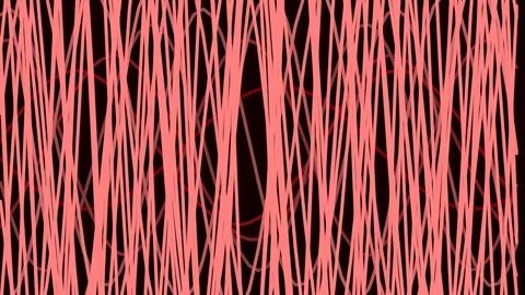 Minimalist Abstract Red Lines Flowing Downwards Background Texture Stock Footage 340378084