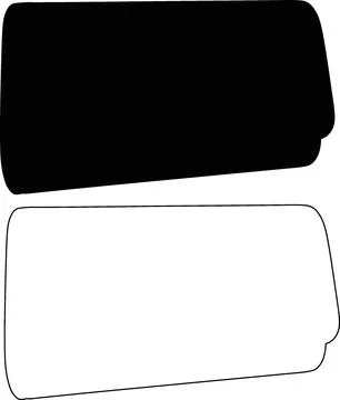 Minimalist abstract shape design with rounded rectangle vector Stock Illustration