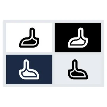Minimalist Abstract Shape Icon Set Vector Design Stock Illustration