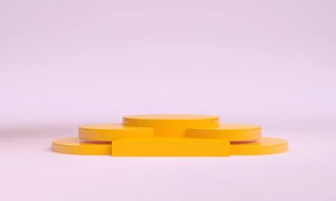 Minimalist abstract shape scene, 3d rendering. Stock Illustration
