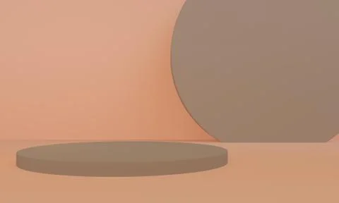 Minimalist abstract shape scene, 3d rendering. Stock Illustration