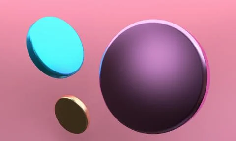 Minimalist abstract shape scene, 3d rendering. Stock Illustration