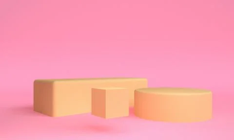 Minimalist abstract shape scene, 3d rendering. Stock Illustration