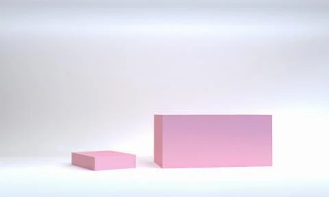 Minimalist abstract shape scene, 3d rendering. Stock Illustration