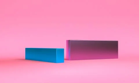 Minimalist abstract shape scene, 3d rendering. Stock Illustration