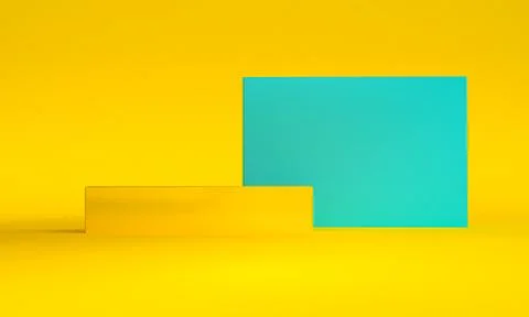 Minimalist abstract shape scene, 3d rendering. Stock Illustration