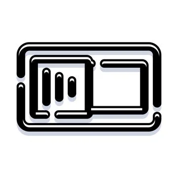 Minimalist abstract sound equalizer and screen interface イラスト素材