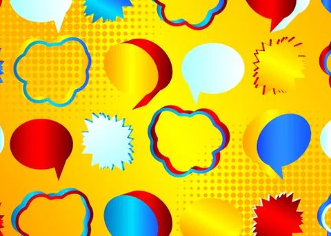 Minimalist abstract speech bubble pattern background with gradient geometric  Stock Illustration