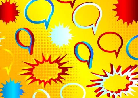 Minimalist abstract speech bubble pattern background with gradient geometric  イラスト素材